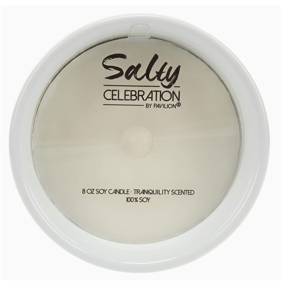 “Get Lit” it’s my birthday! 8oz soy candle in porcelain, tranquility scent - Picture 3 of 6